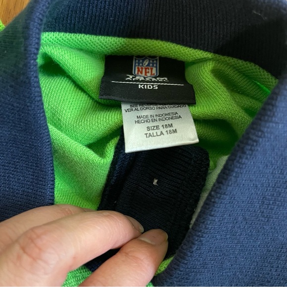 NFL Team Apparel Seattle Seahawks Ruffle Tier Bottom Polo Dress - Picture 4 of 4